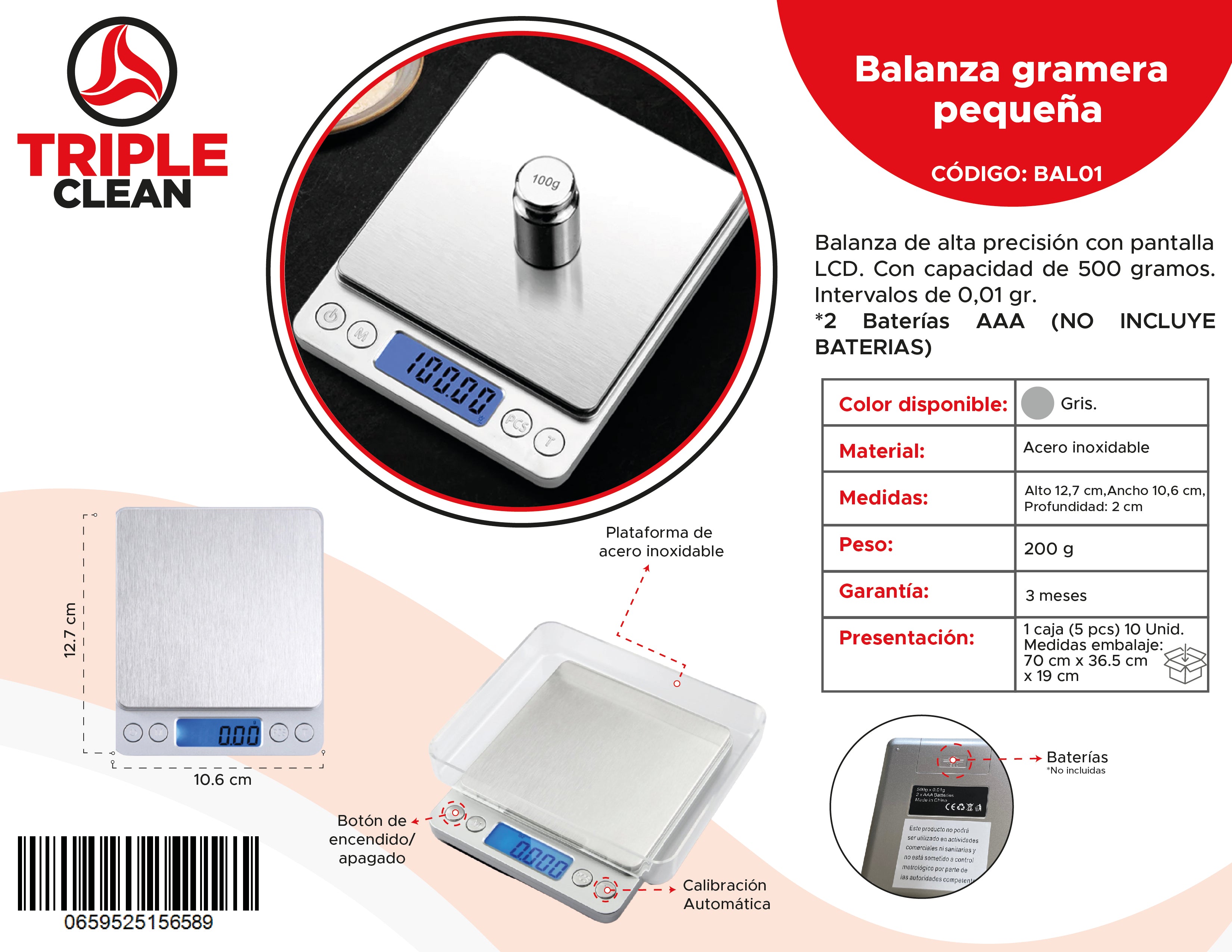 Balanza Gramera Digital De Precisió