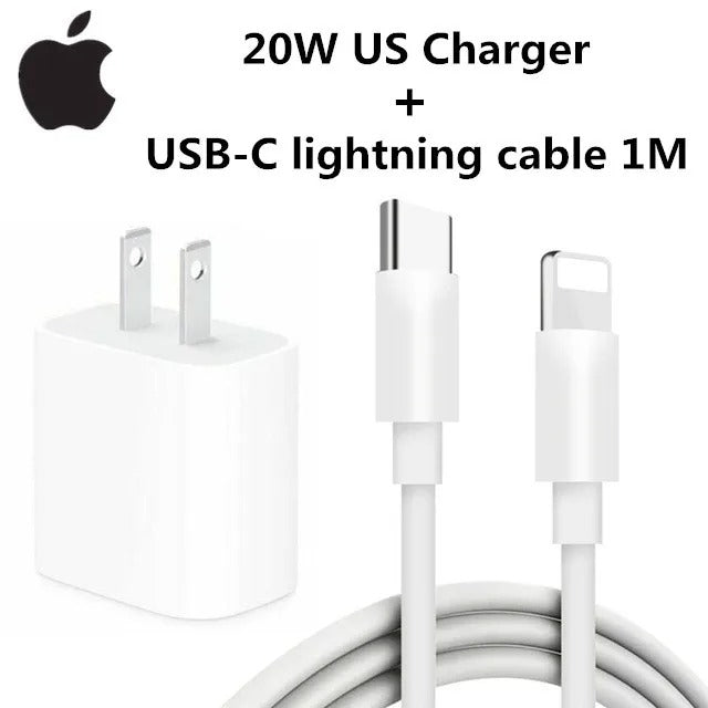 Cargador Completo Iphone 20W (USB-C a Lightning)
