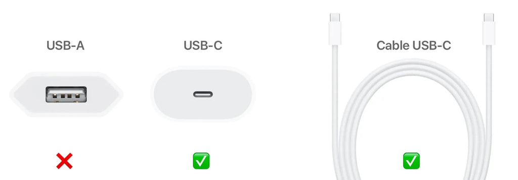 Cargador Completo Iphone 20W (USB-C a USB-C)