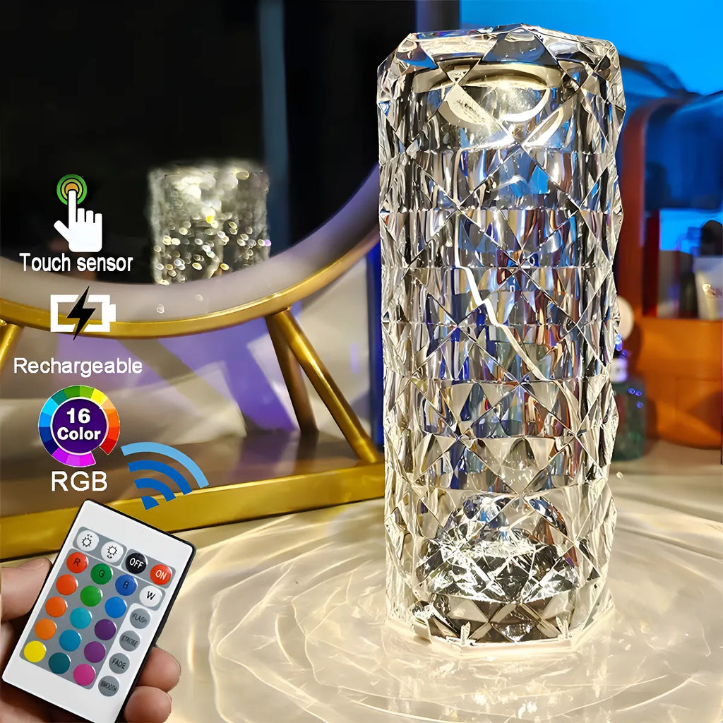 Lampara RGB tactil Efecto Rosa