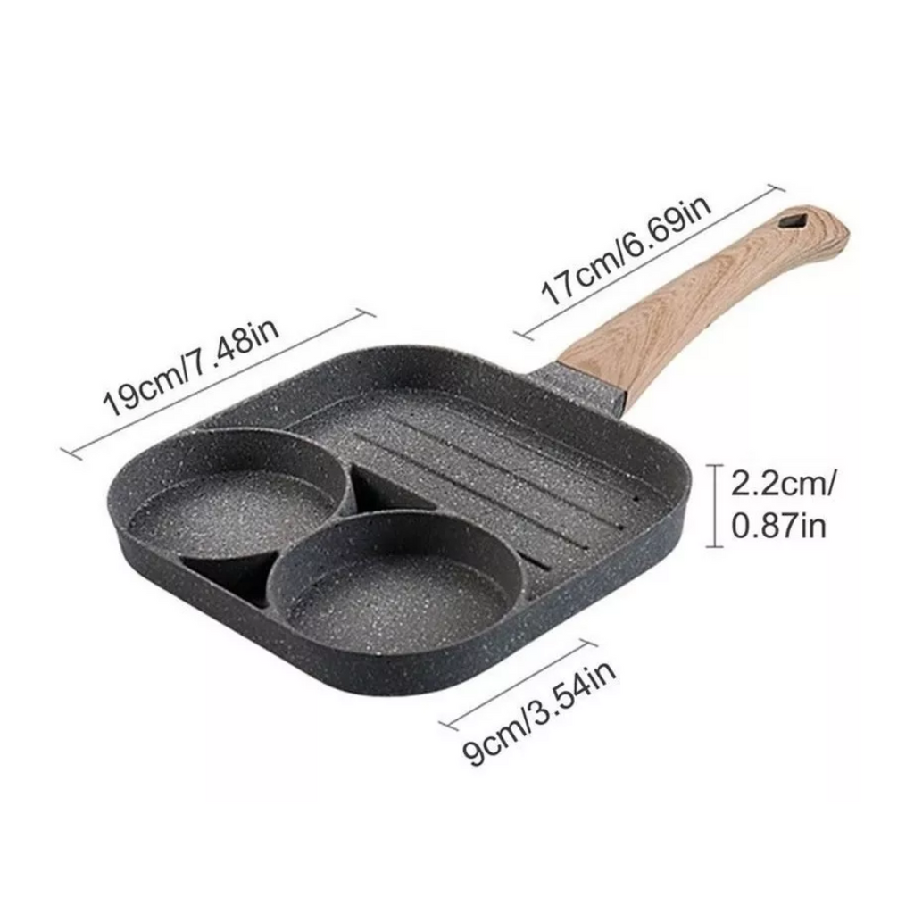 Sarten 3 Compartimientos Divisiones